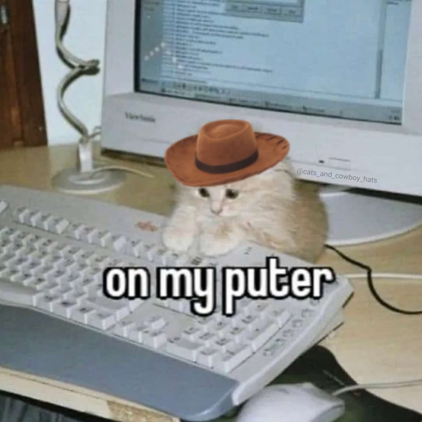 On My 'Puter Square Sticker